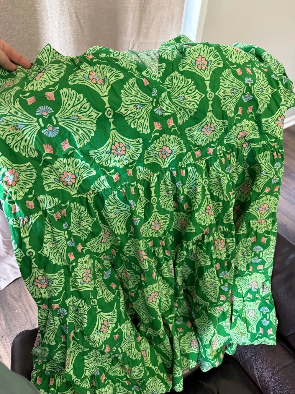 belk Green Floral Print Plus Size Dress - 2X - Picture 3 of 3